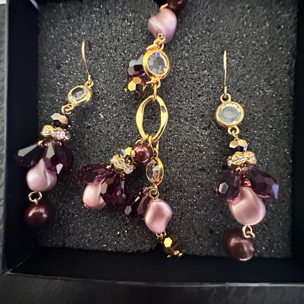 Earring and bracelet.
